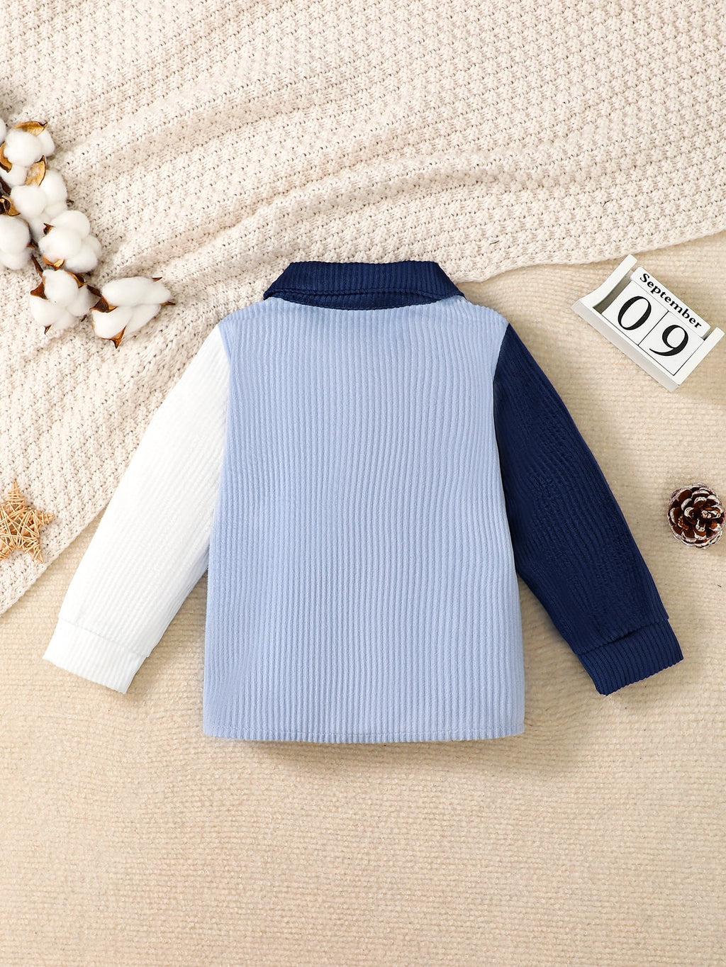 18 Months Baby Boys Clothes 24 Months Boys Long Seeve Tops Toddler Boys Patchwork Jacket Blue