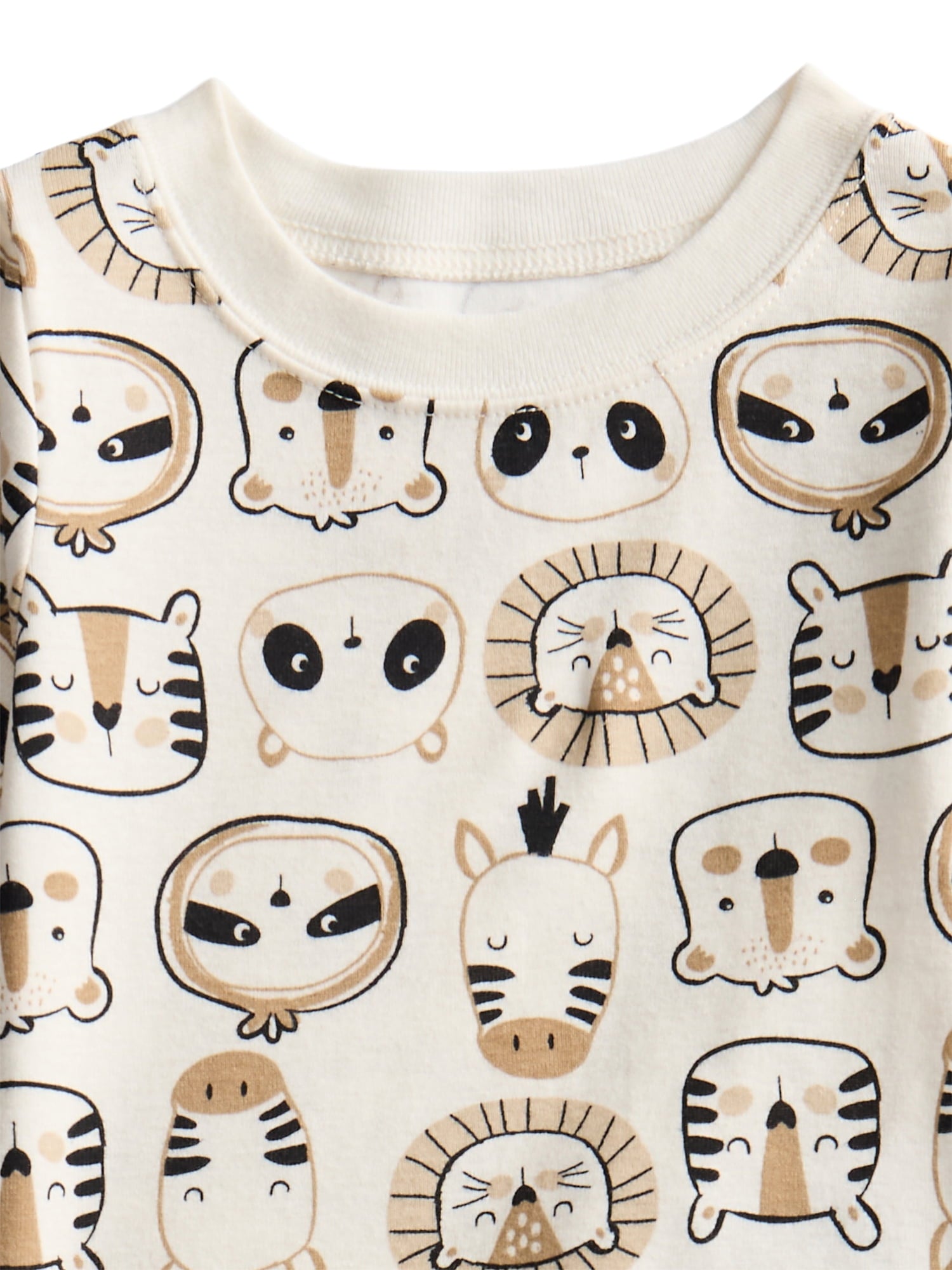 Wonder Nation Toddler Boys or Girls Cotton Snug Fit Long Sleeve Pajama Top and Pants Set, 4-Piece, Sizes 12M-5T