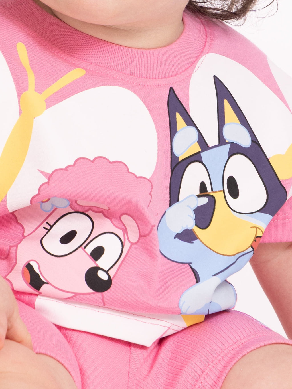 Bluey Baby Girls Graphic Tee and Shorts Set, 2-Piece, Sizes 0/3M-24M