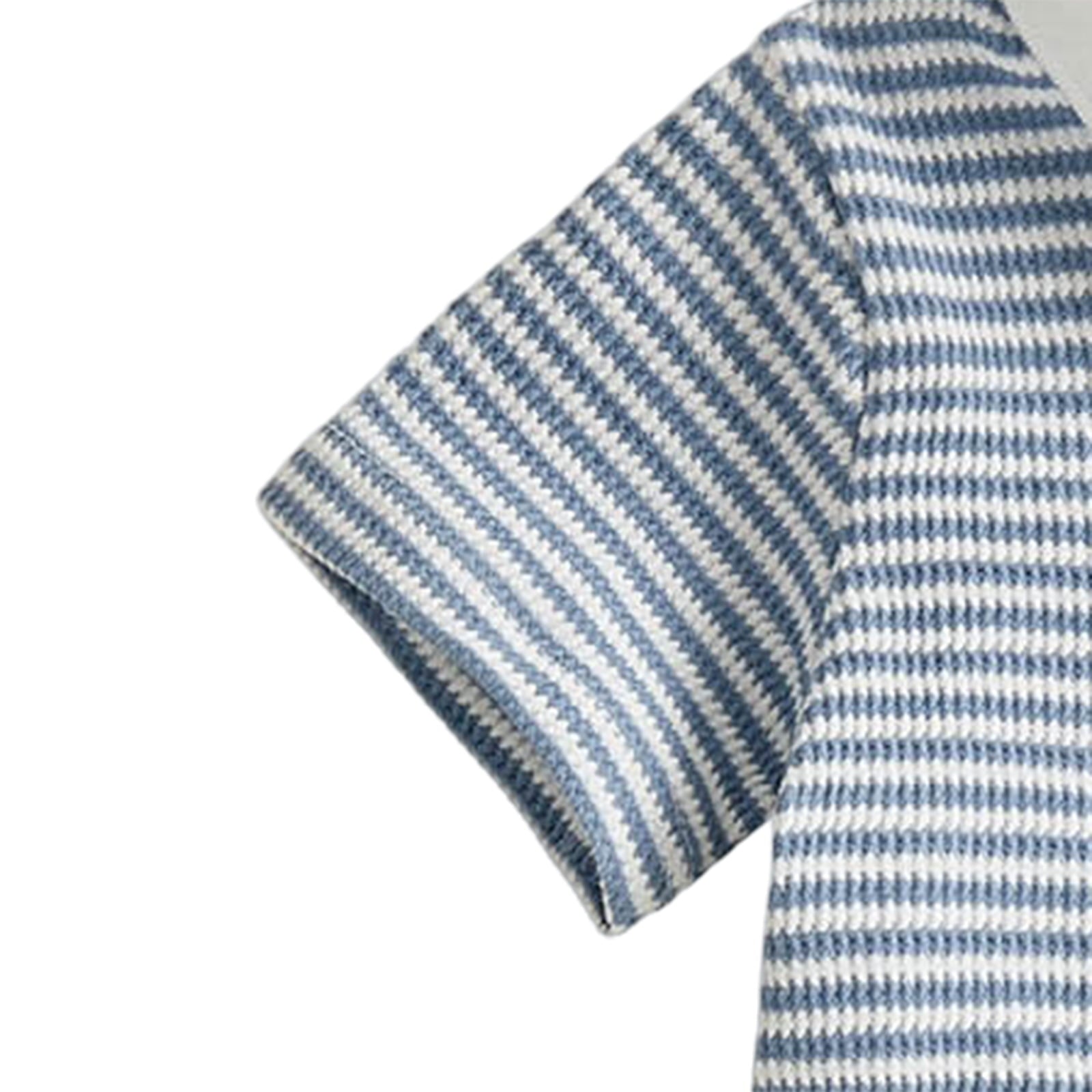 Toddler Boy Sets Striped Short Sleeve Shirt Shorts Set 2PCS Outfit