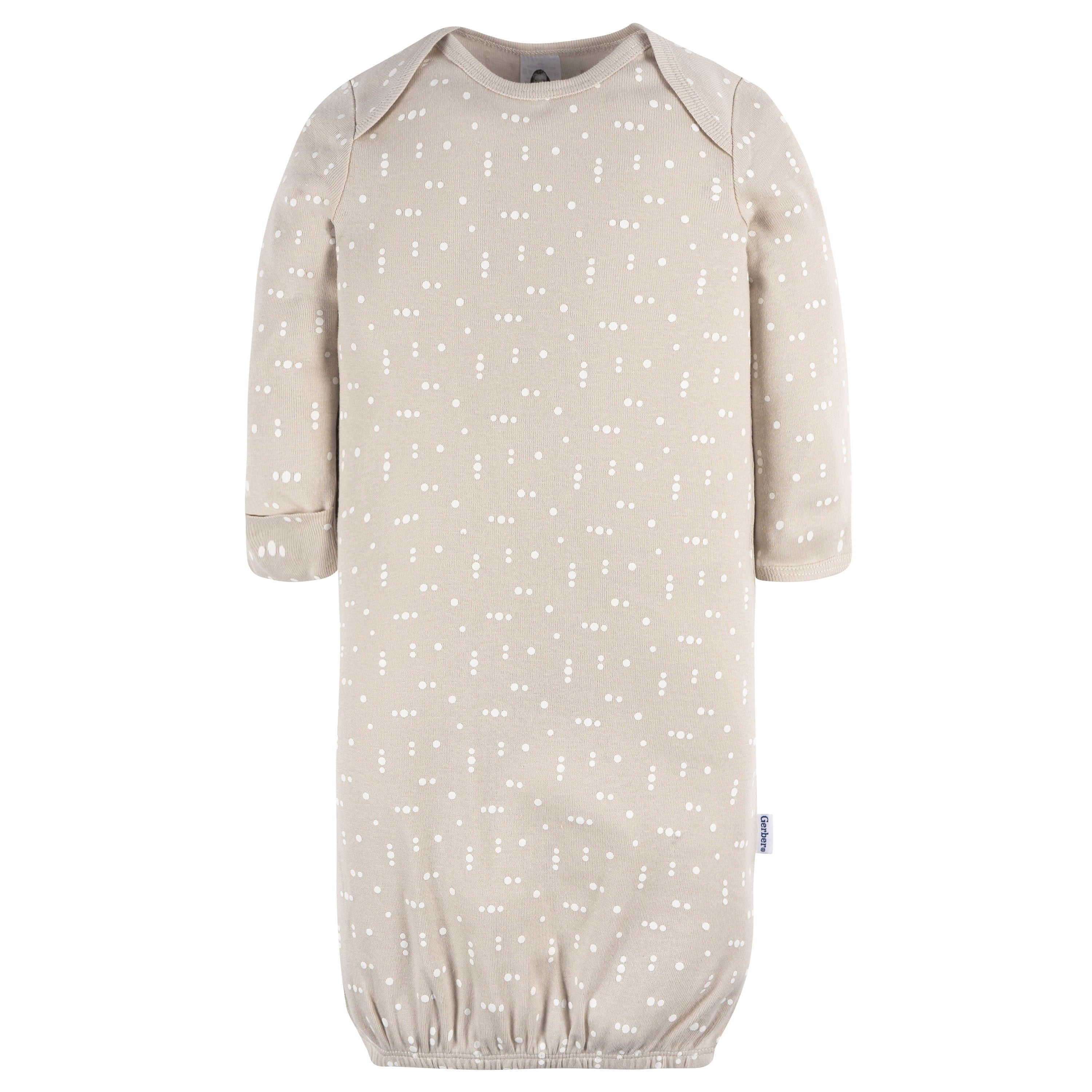 Gerber Baby Neutral Lap Shoulder Gowns, 4-Pack, Preemie-0/6 Months