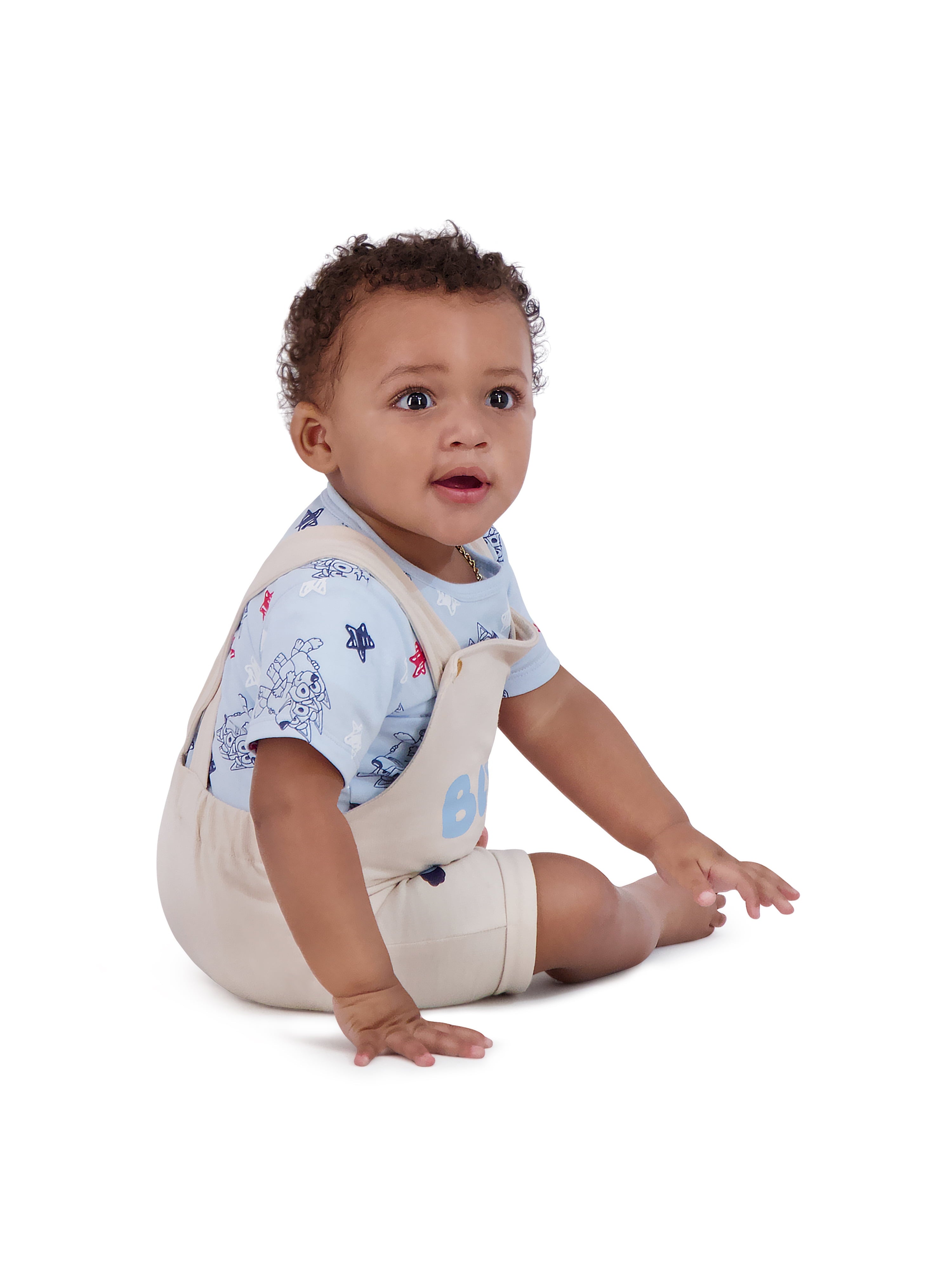 Bluey Baby Boy Shortall Set, Sizes 0/3 Months-24 Months