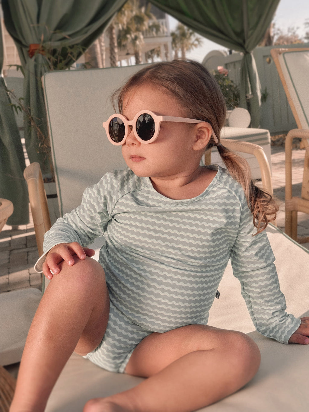 Modern Moments by Gerber Baby and Toddler Girl Keyhole Rashguard Set, 2-Piece, Sizes 0/3M-5T