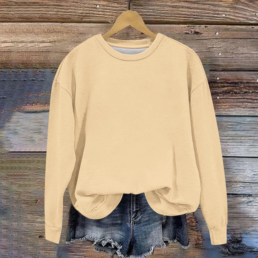 biudgviw Children's Oversized Sweatshirt Soft Crewneck Long Sleeve Pullover Shirts Fall Comfy Lounge Basic Tops 1-12 Years