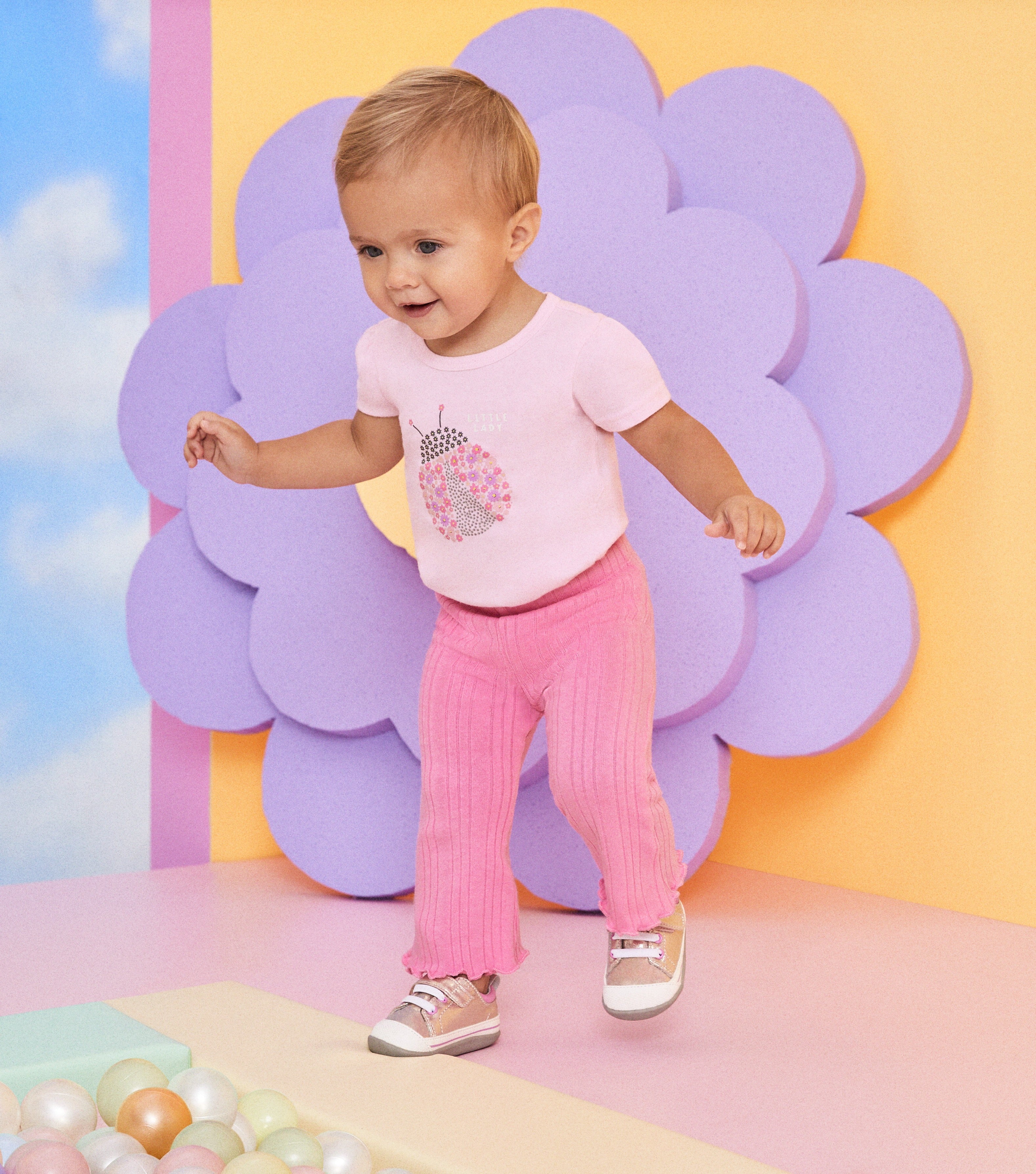 Garanimals Baby Girl Hacci Rib Flare Leggings, Sizes 0-24 Months