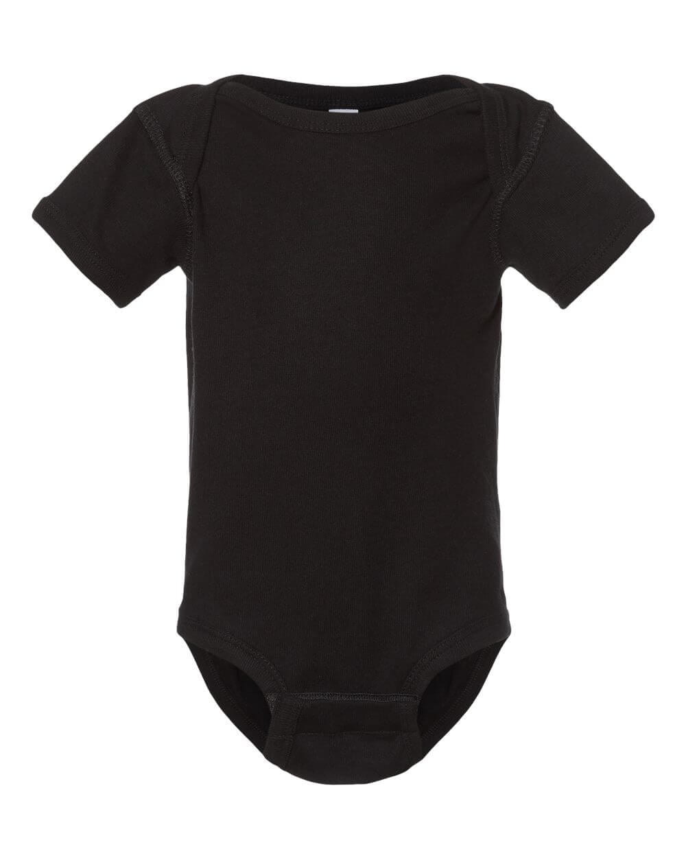Infant Baby Rib Bodysuit , Black , NB