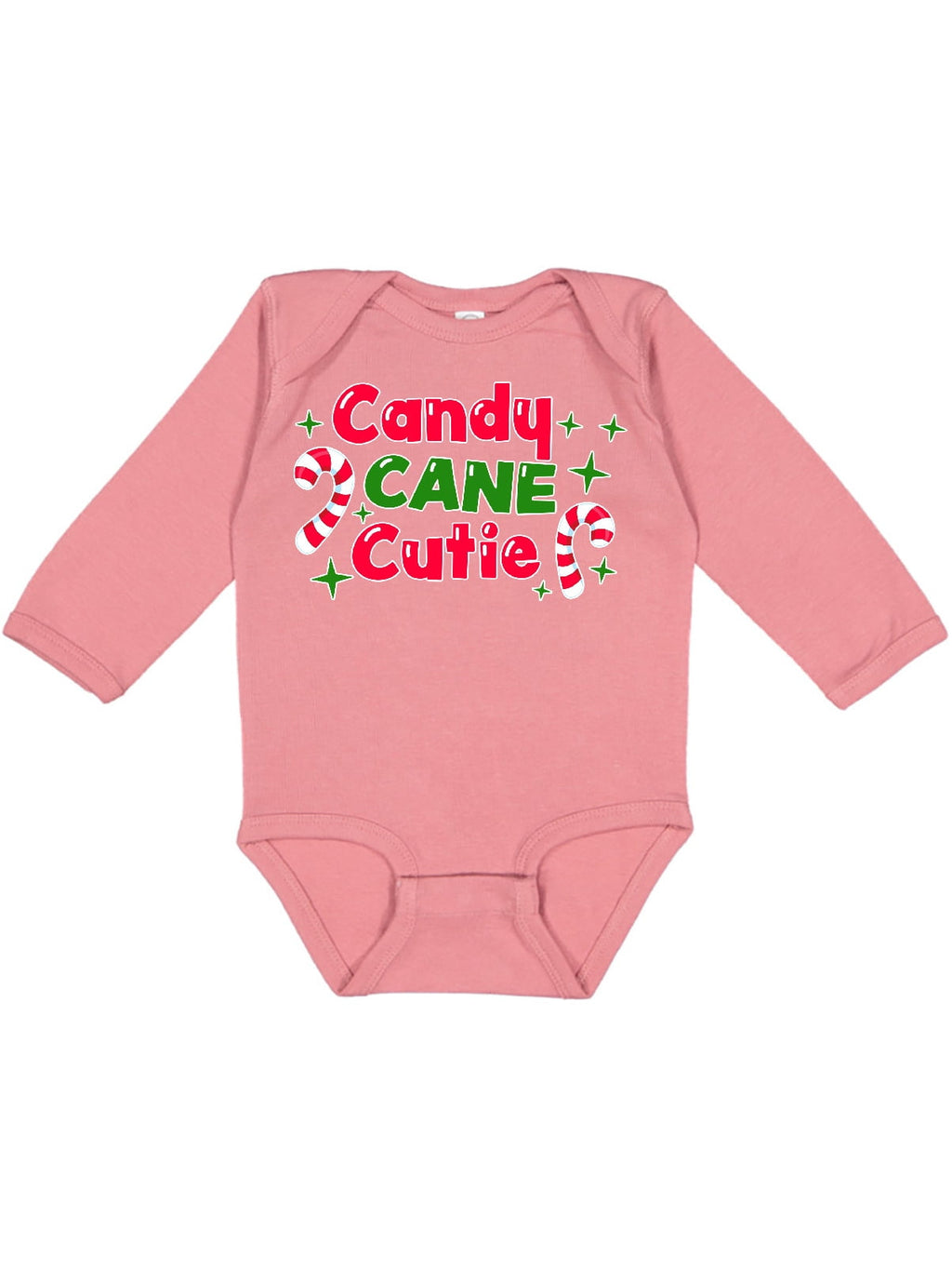 Inktastic Christmas Candy Cane Cutie with Candy Canes Boys or Girls Long Sleeve Baby Bodysuit
