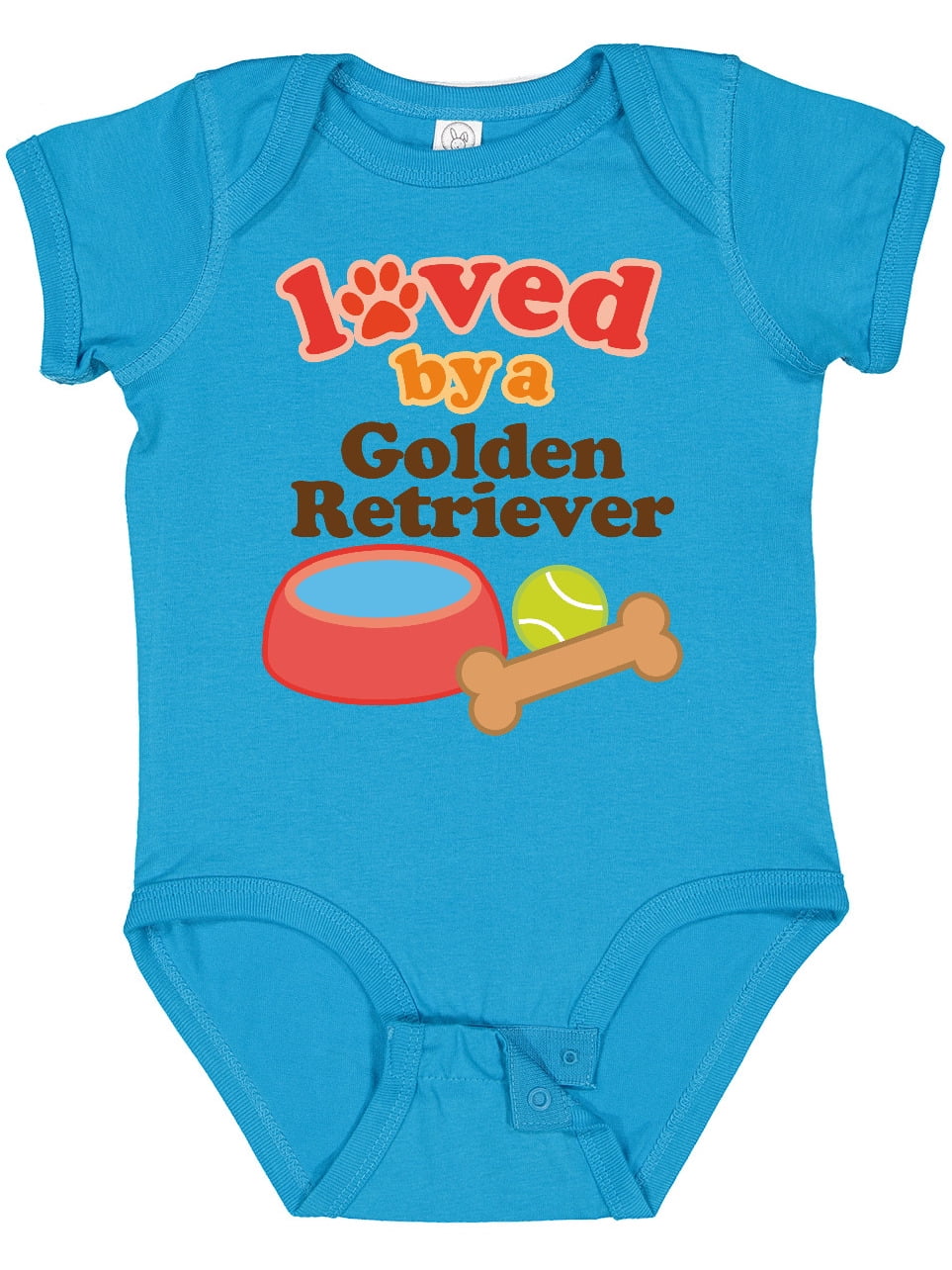 Inktastic Golden Retriever Loved by a Boys or Girls Baby Bodysuit