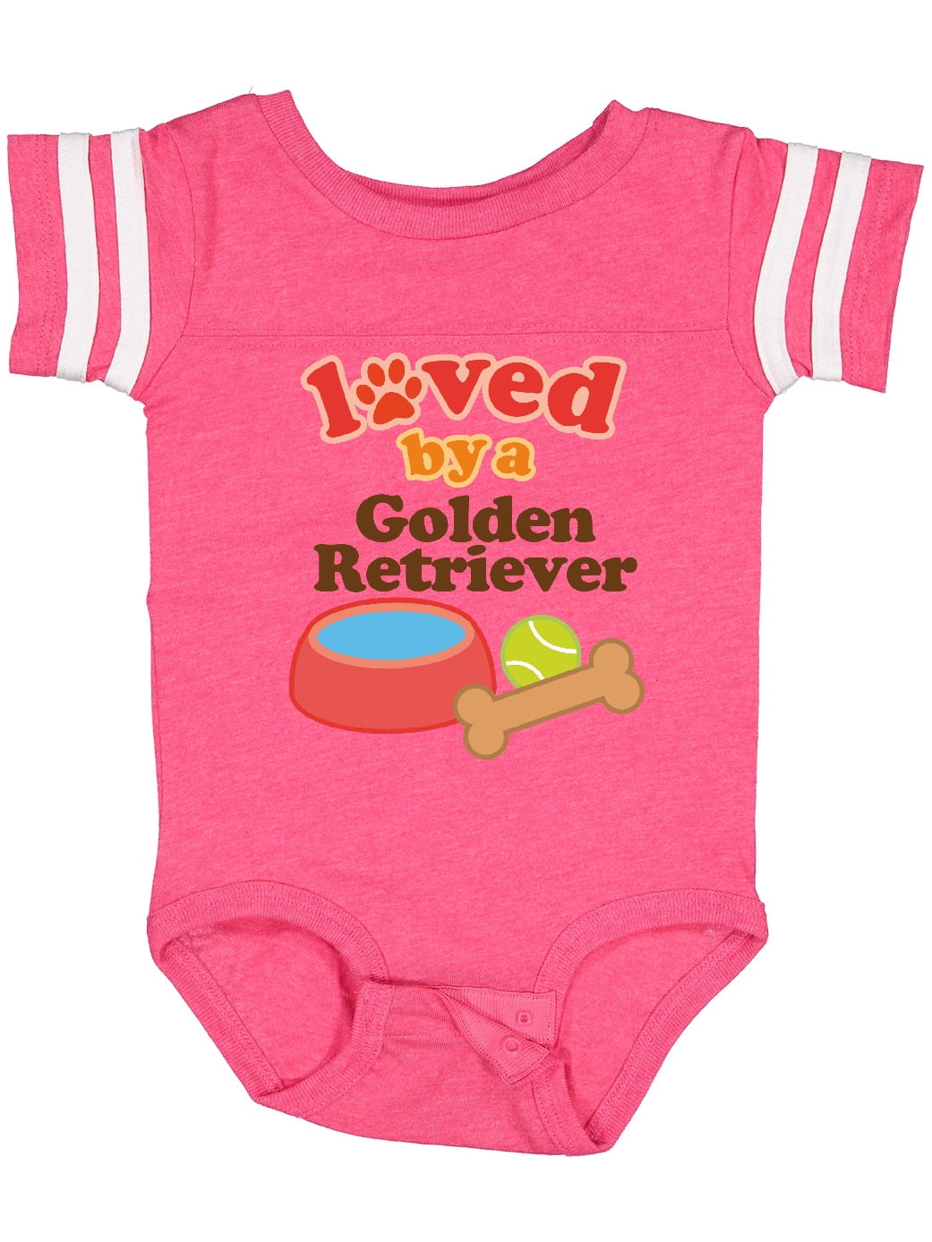 Inktastic Golden Retriever Loved by a Boys or Girls Baby Bodysuit
