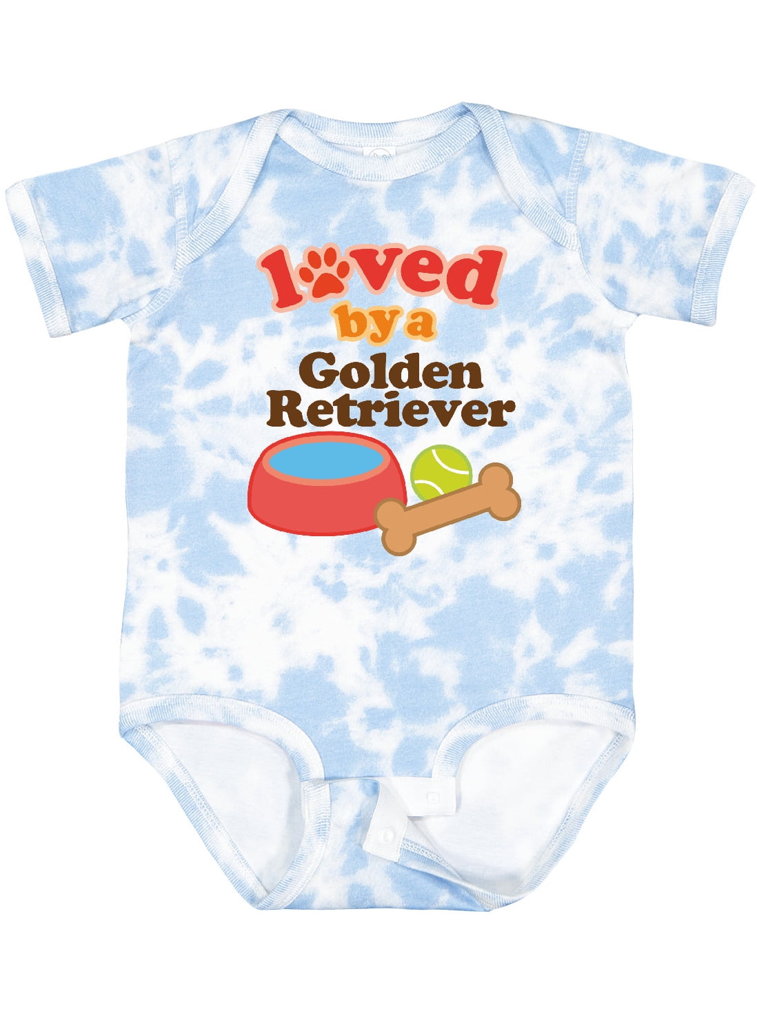 Inktastic Golden Retriever Loved by a Boys or Girls Baby Bodysuit