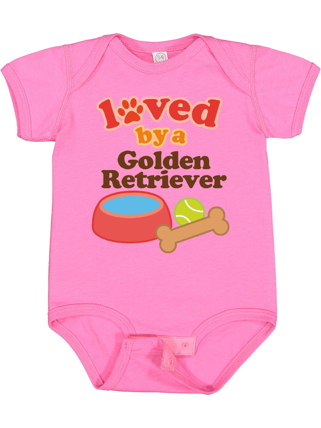 Inktastic Golden Retriever Loved by a Boys or Girls Baby Bodysuit