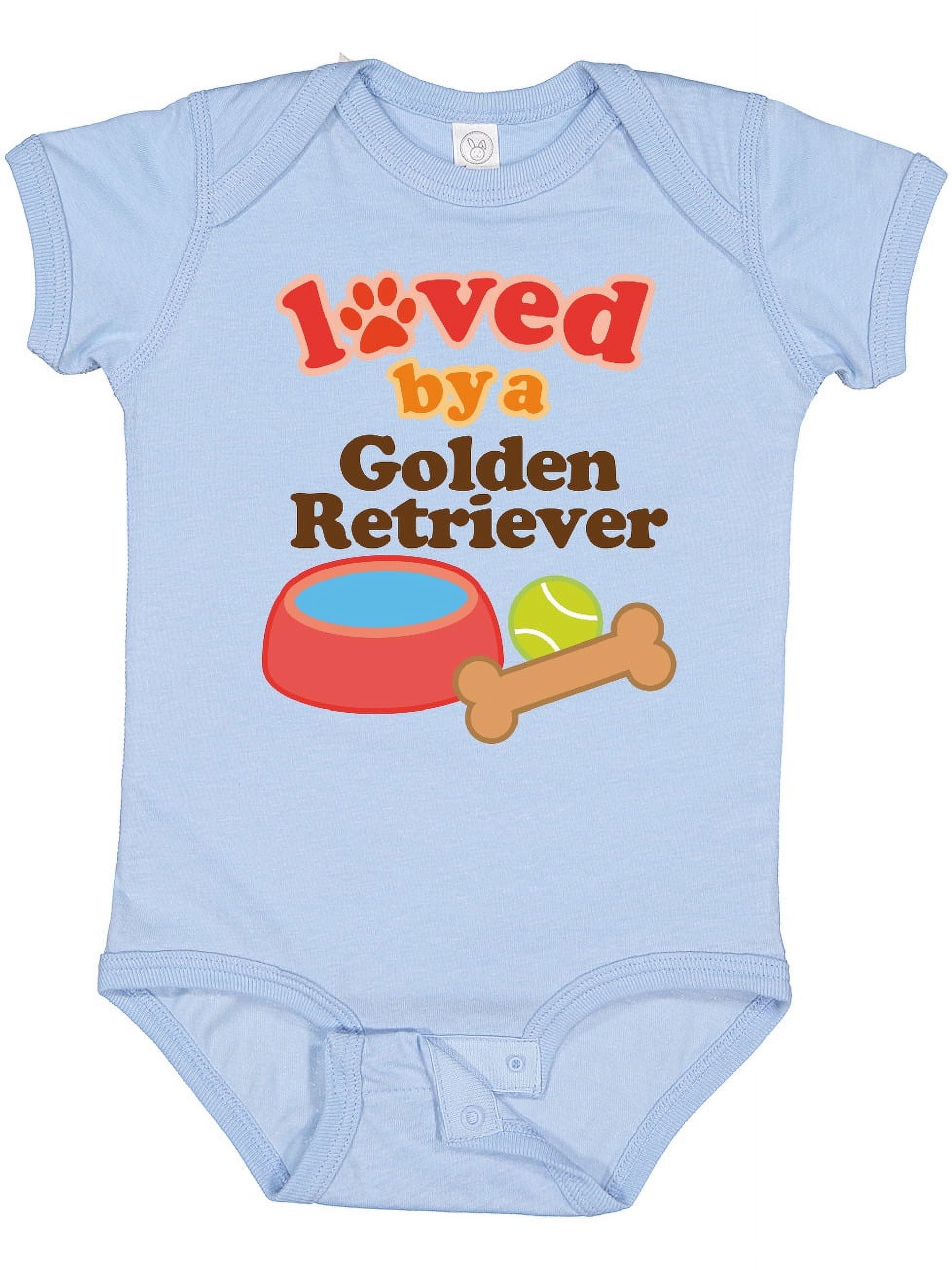 Inktastic Golden Retriever Loved by a Boys or Girls Baby Bodysuit