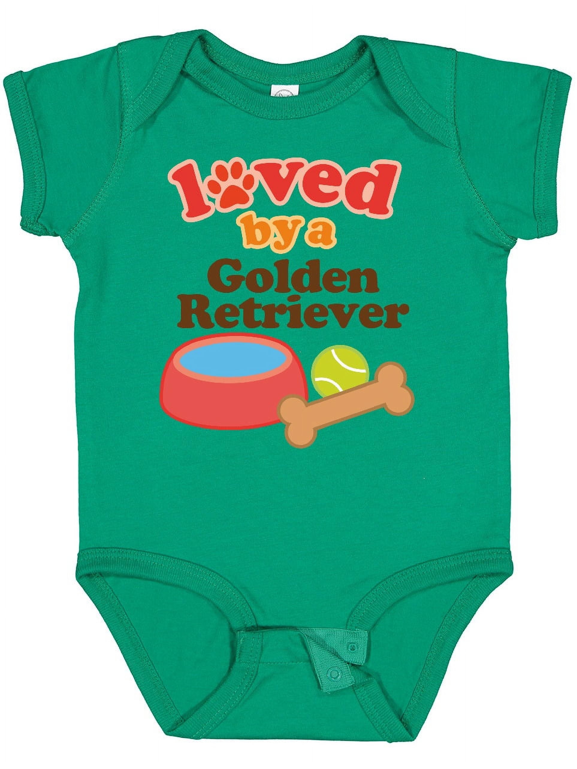 Inktastic Golden Retriever Loved by a Boys or Girls Baby Bodysuit