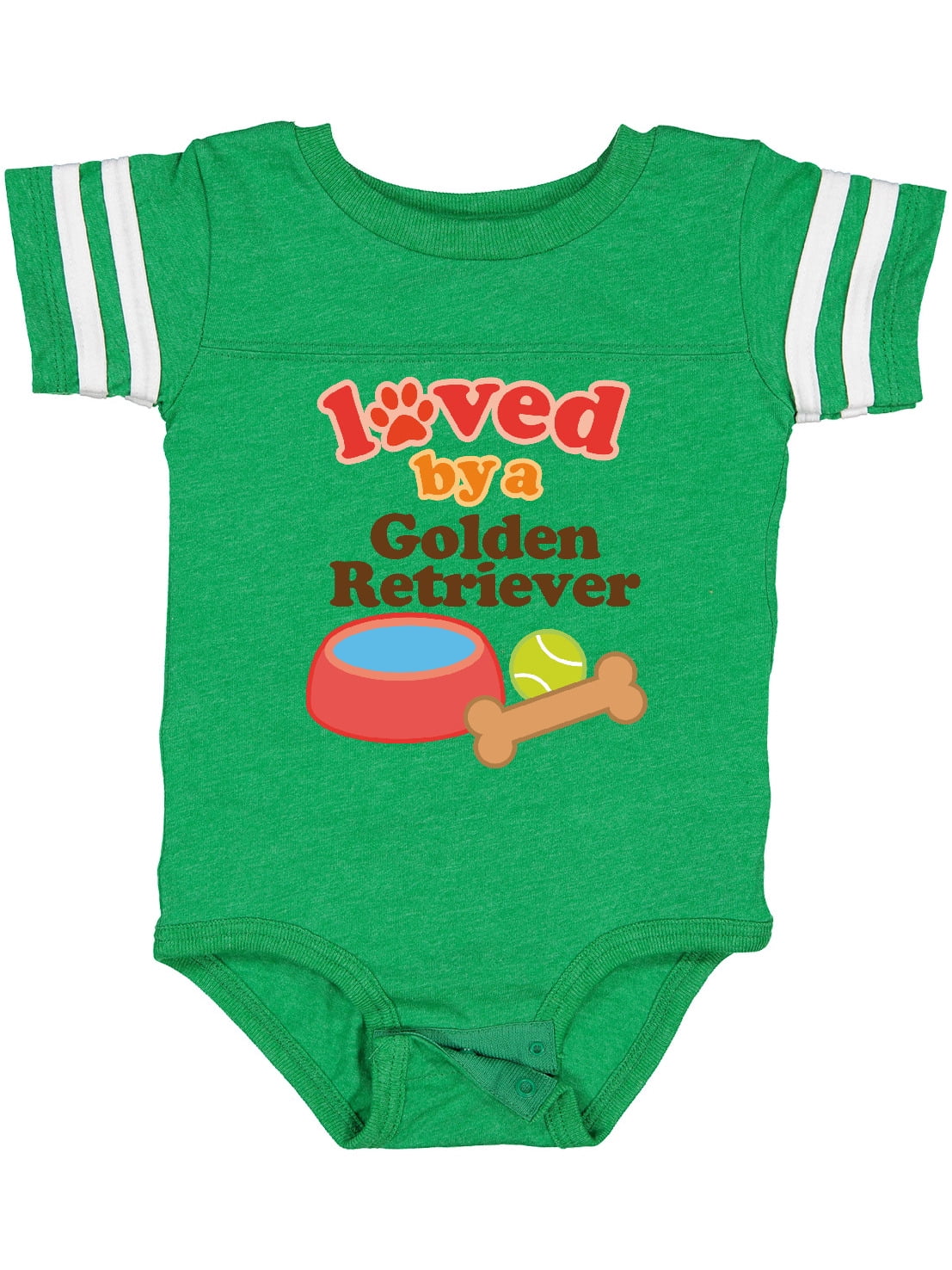 Inktastic Golden Retriever Loved by a Boys or Girls Baby Bodysuit