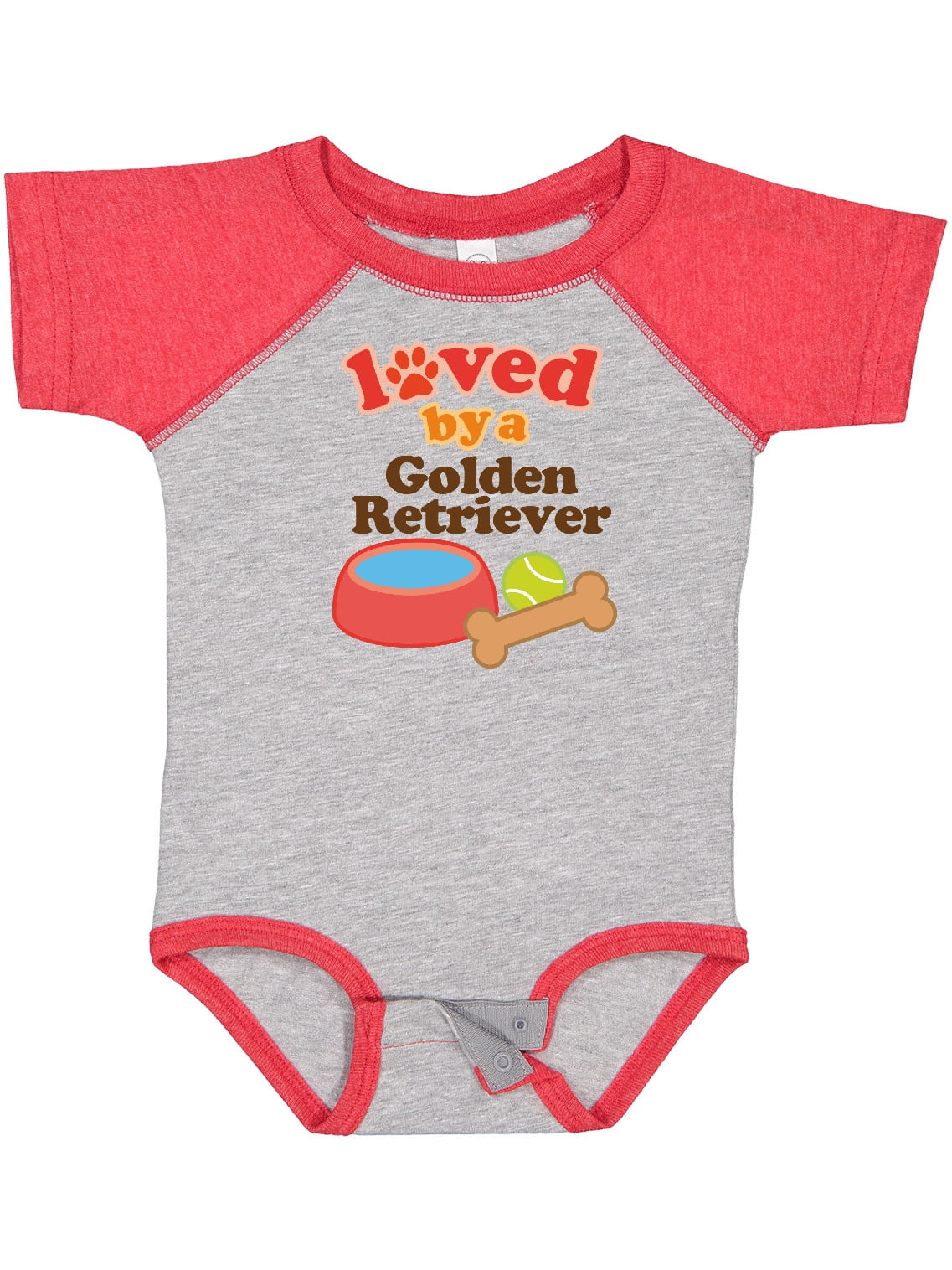 Inktastic Golden Retriever Loved by a Boys or Girls Baby Bodysuit
