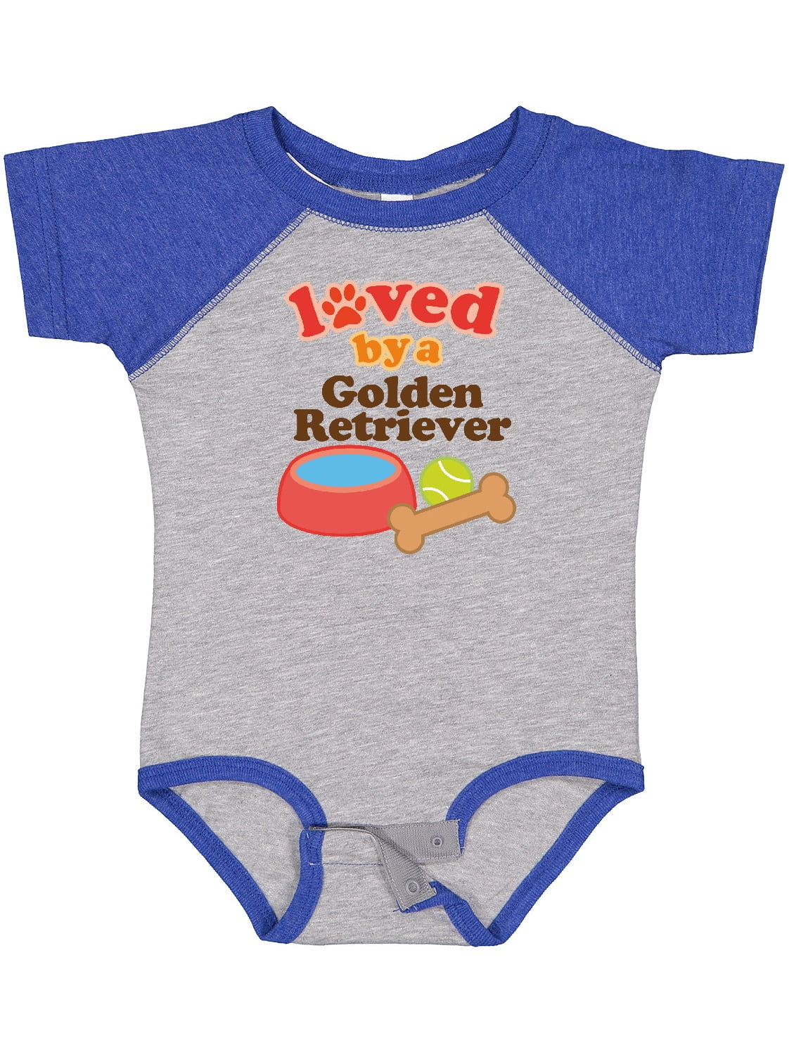 Inktastic Golden Retriever Loved by a Boys or Girls Baby Bodysuit