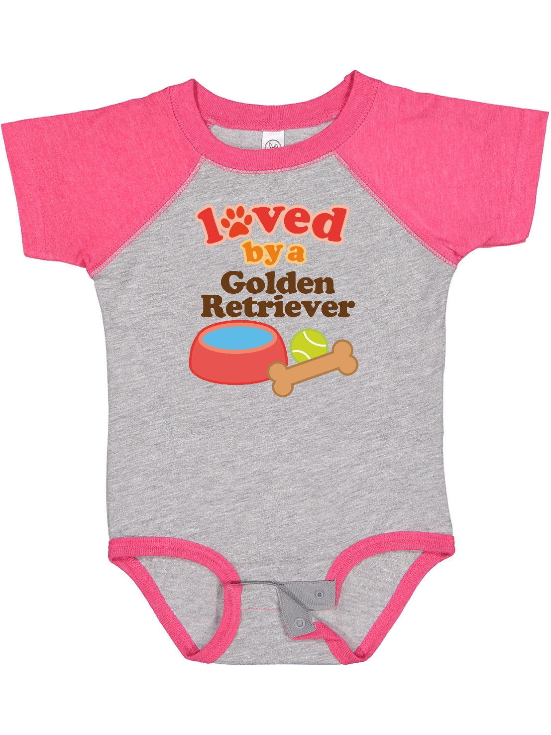 Inktastic Golden Retriever Loved by a Boys or Girls Baby Bodysuit