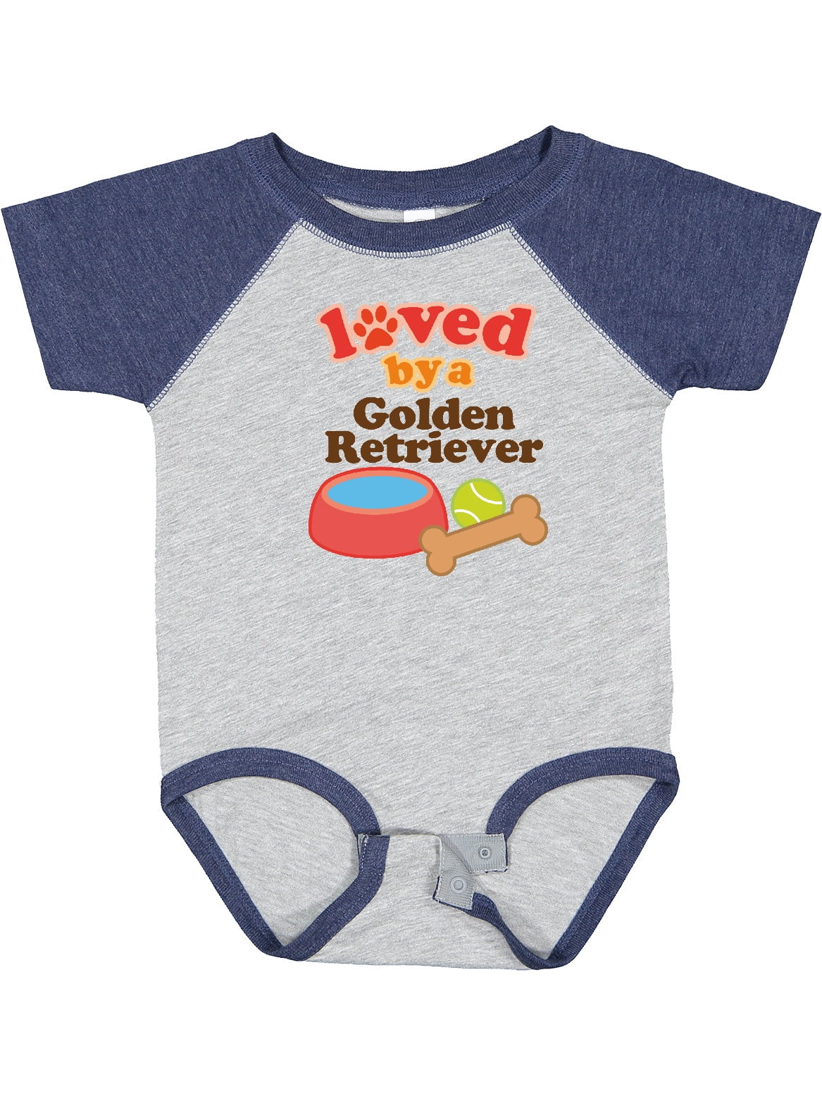 Inktastic Golden Retriever Loved by a Boys or Girls Baby Bodysuit