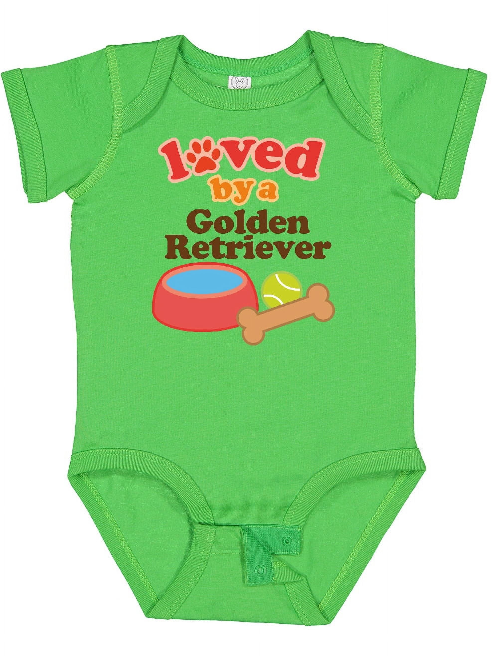 Inktastic Golden Retriever Loved by a Boys or Girls Baby Bodysuit