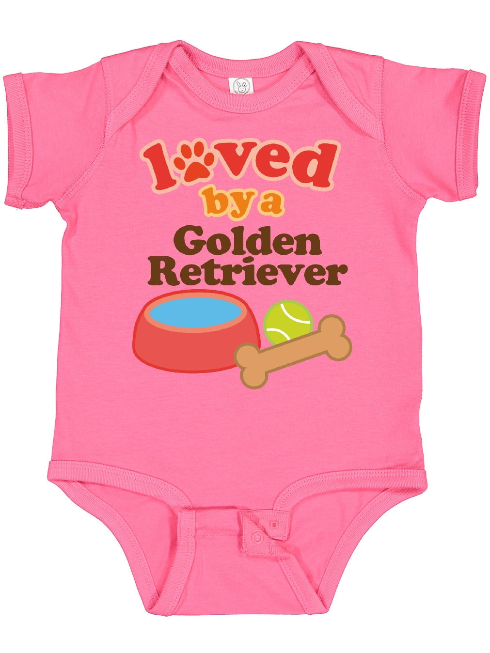 Inktastic Golden Retriever Loved by a Boys or Girls Baby Bodysuit