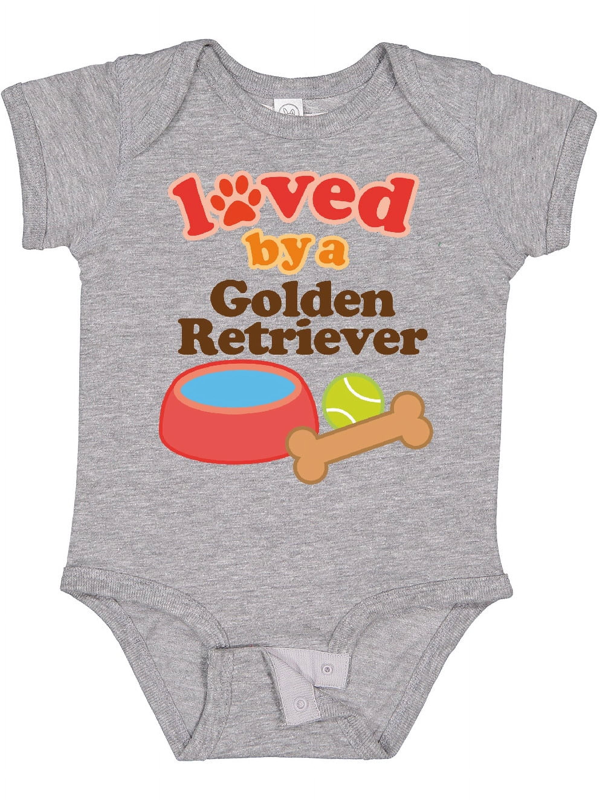 Inktastic Golden Retriever Loved by a Boys or Girls Baby Bodysuit