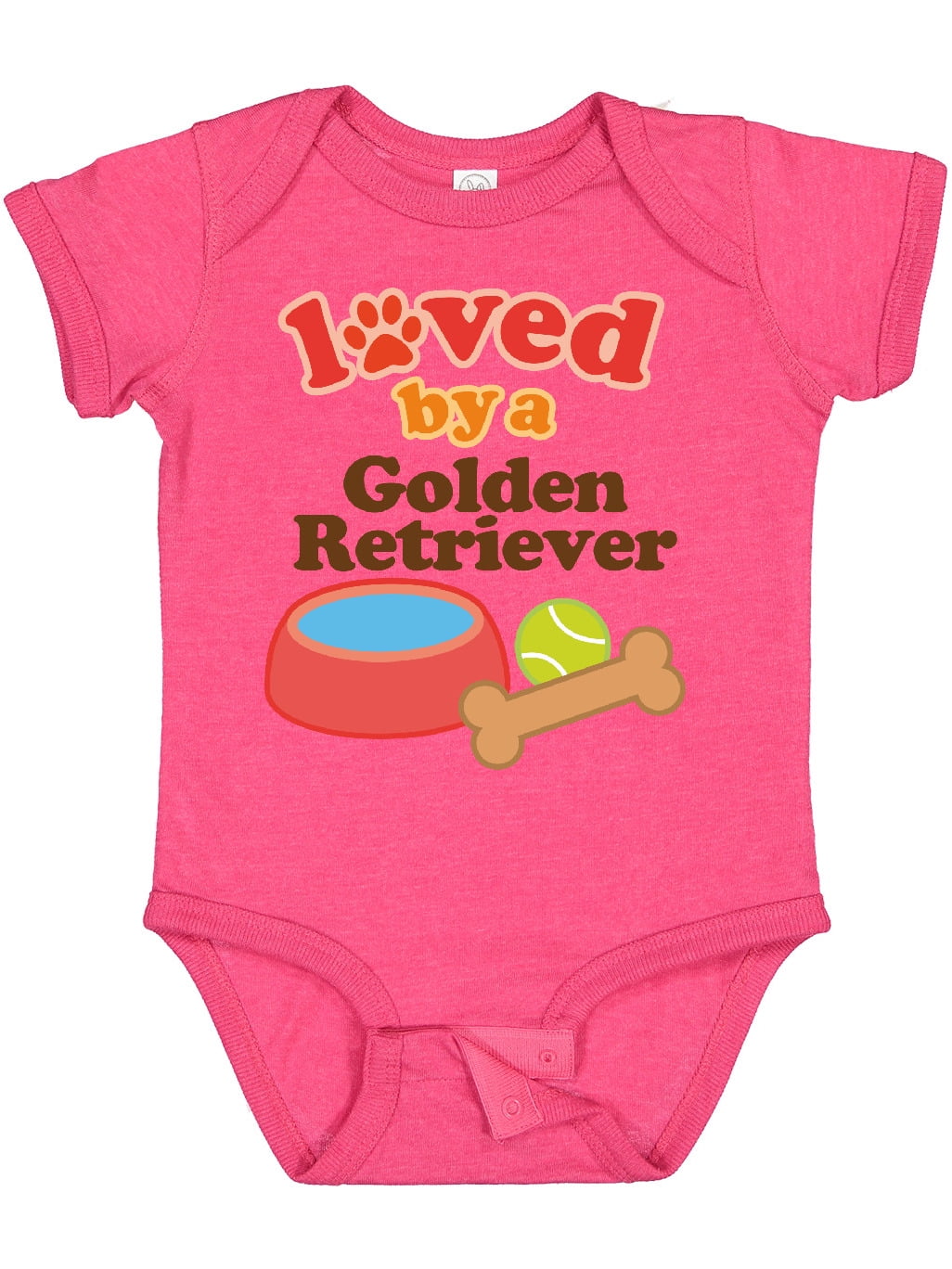 Inktastic Golden Retriever Loved by a Boys or Girls Baby Bodysuit