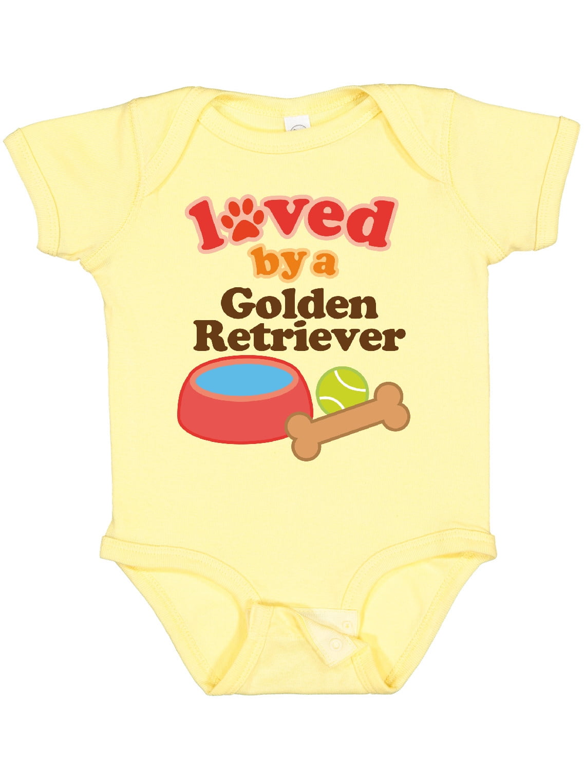 Inktastic Golden Retriever Loved by a Boys or Girls Baby Bodysuit