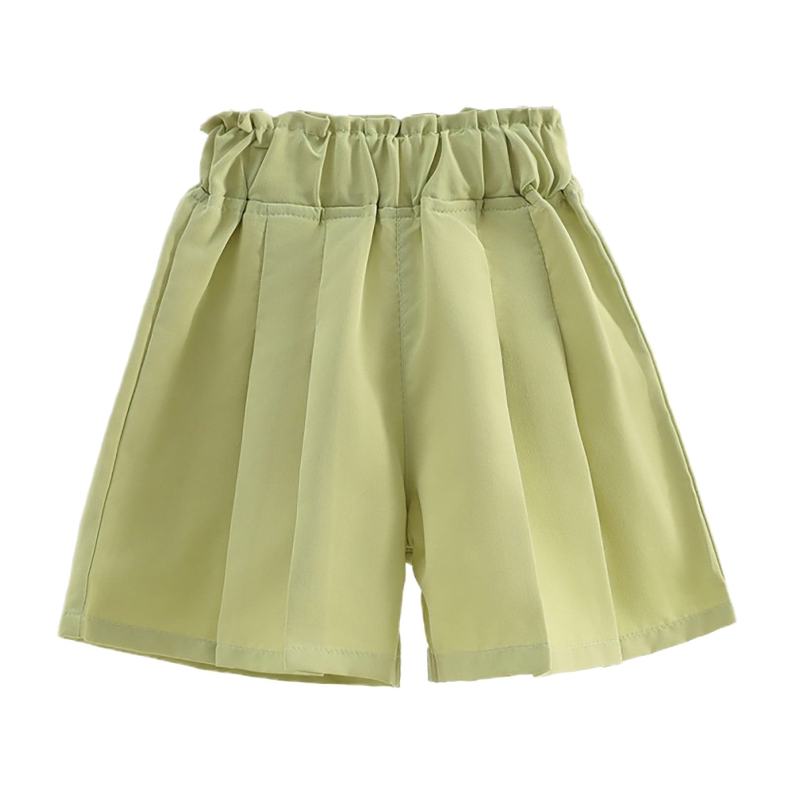 KAUOD Girls' Pull on Shorts Elastic Waistband Flowy Stretchy Short Pants Kids Toddler Summer Beach Casual Shorts