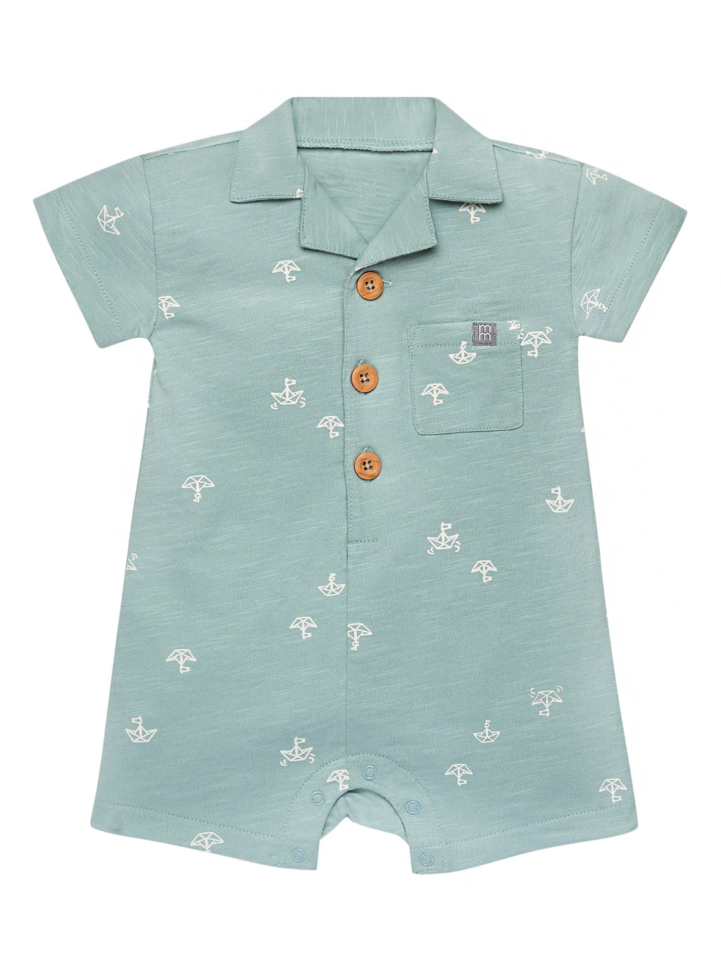 Modern Moments by Gerber Baby Boy Short Sleeve Romper, Sizes 0/3 Months - 24 Months
