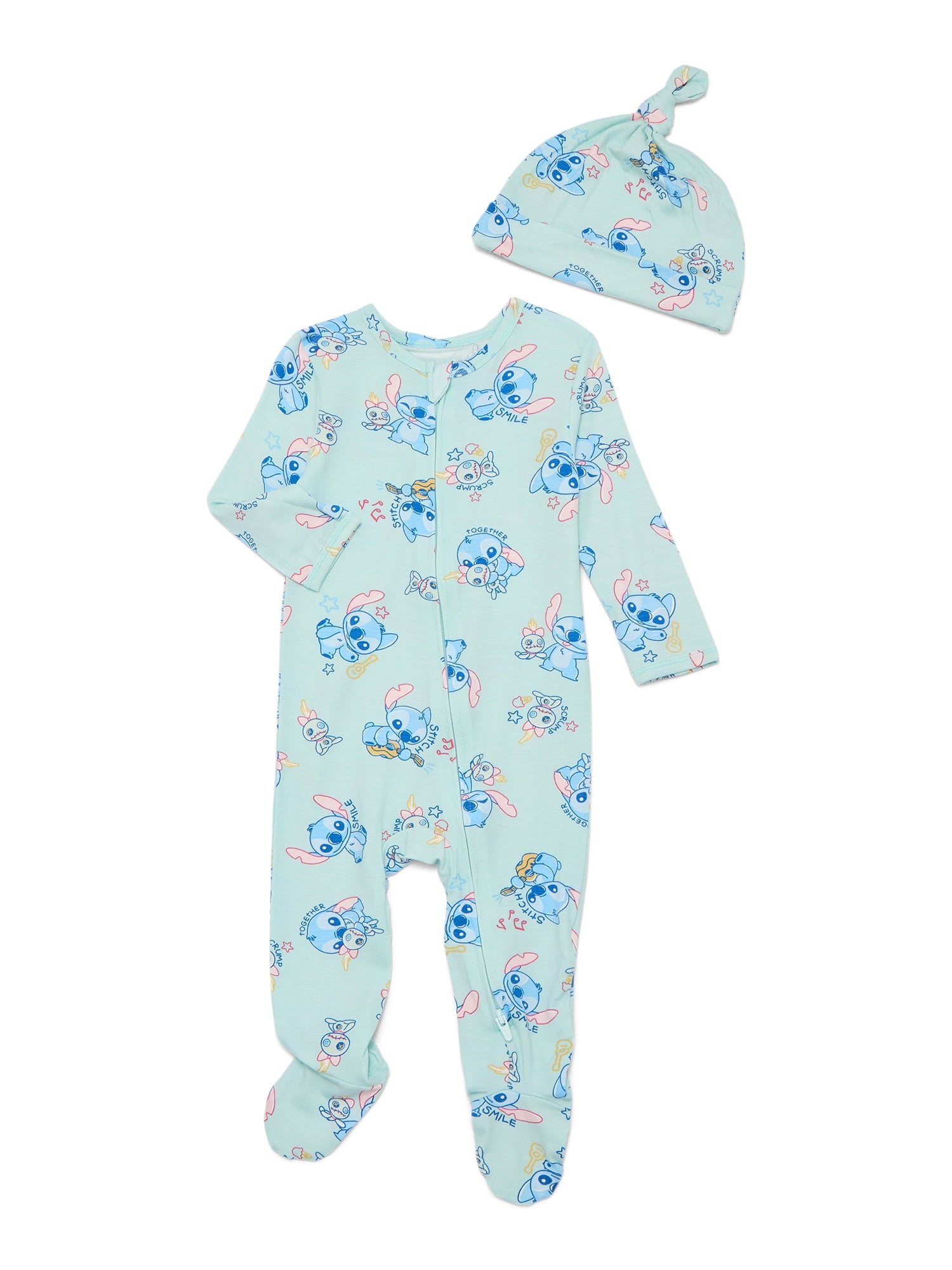 Ms. Rachel Baby Viscose Sleep Footed One-Piece with Bow Headband Set, 2-Piece, Sizes 0M–6/9M