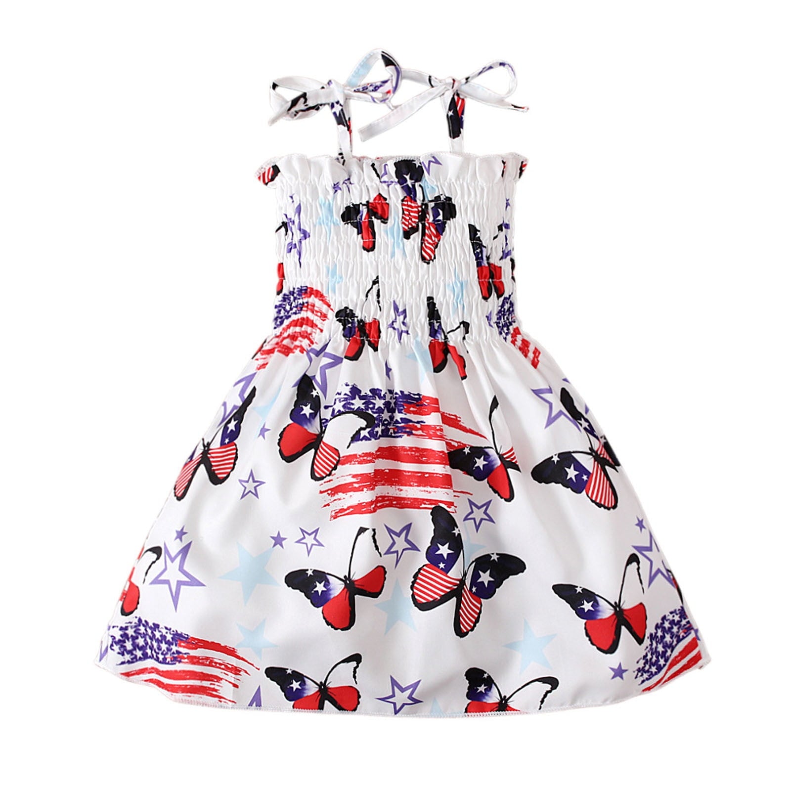 OAVQHLG3B 4th of July Baby Girl Outfits 4th of July Outfit Independence Day Shirt Skirt Set American Flag Summer Clothes