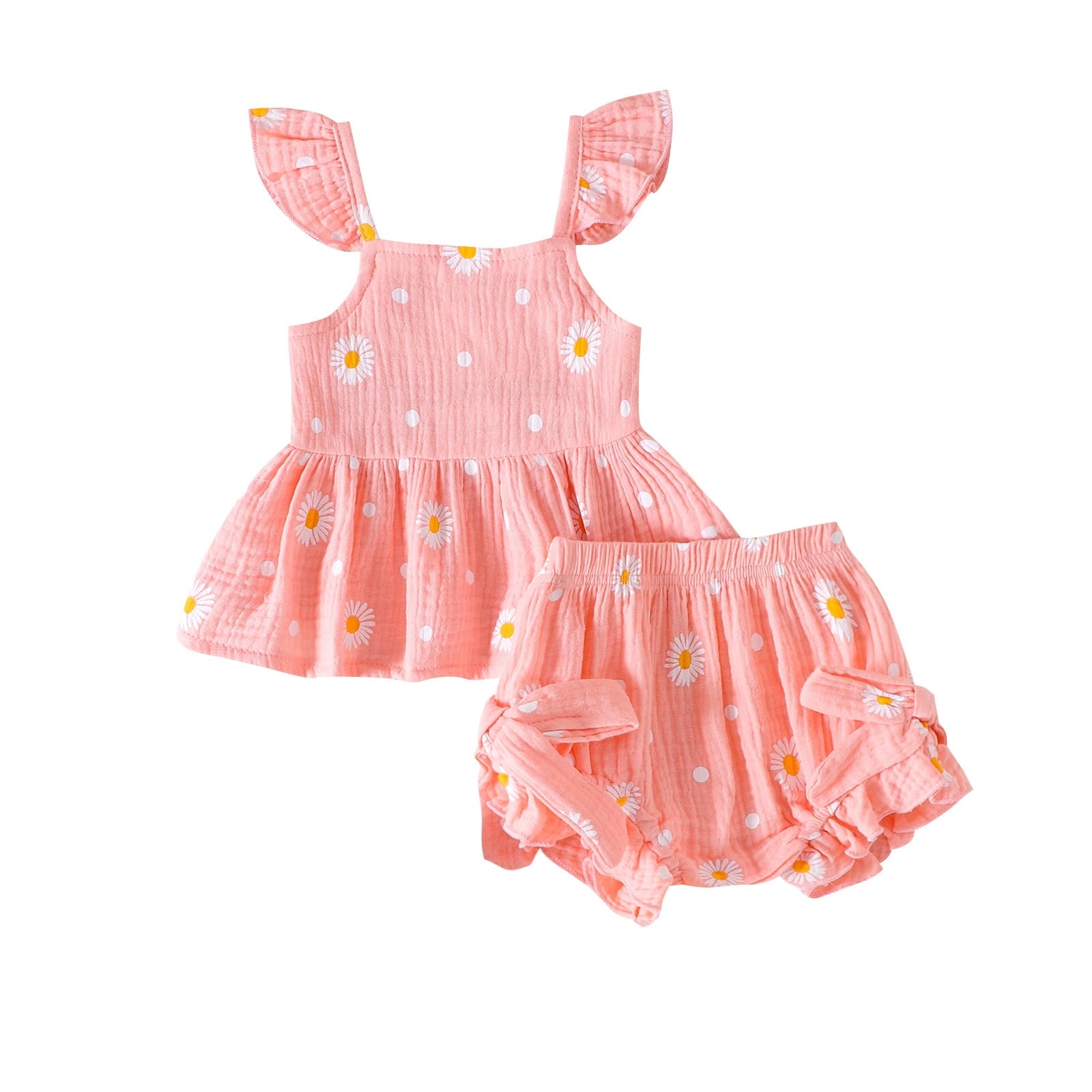 Zanarzt Summer Clothes for Toddler Girls Toddler Baby Girl Summer Clothes Daddys Girl Plaid T Shirt Top Shorts Set Outfit Pink,18-24 Months