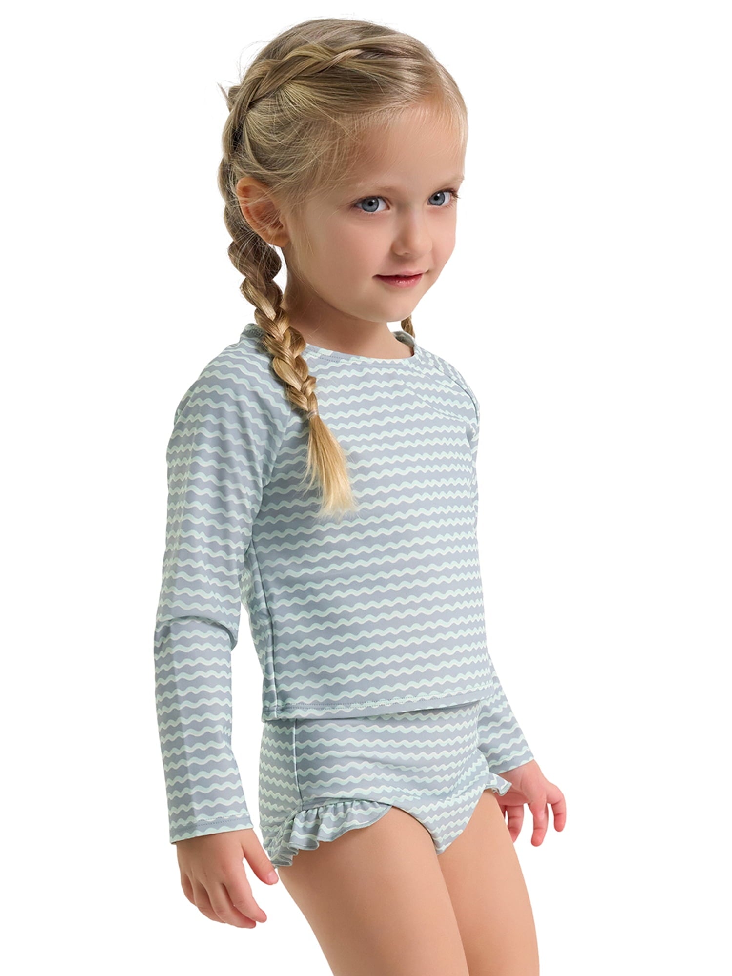 Modern Moments by Gerber Baby and Toddler Girl Keyhole Rashguard Set, 2-Piece, Sizes 0/3M-5T