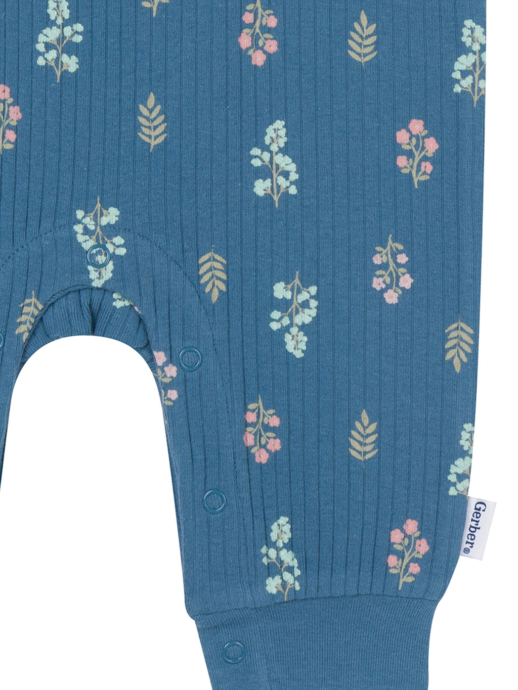 Gerber Baby Girl Long Sleeve Romper with Ruffles, Sizes Newborn - 24 Months