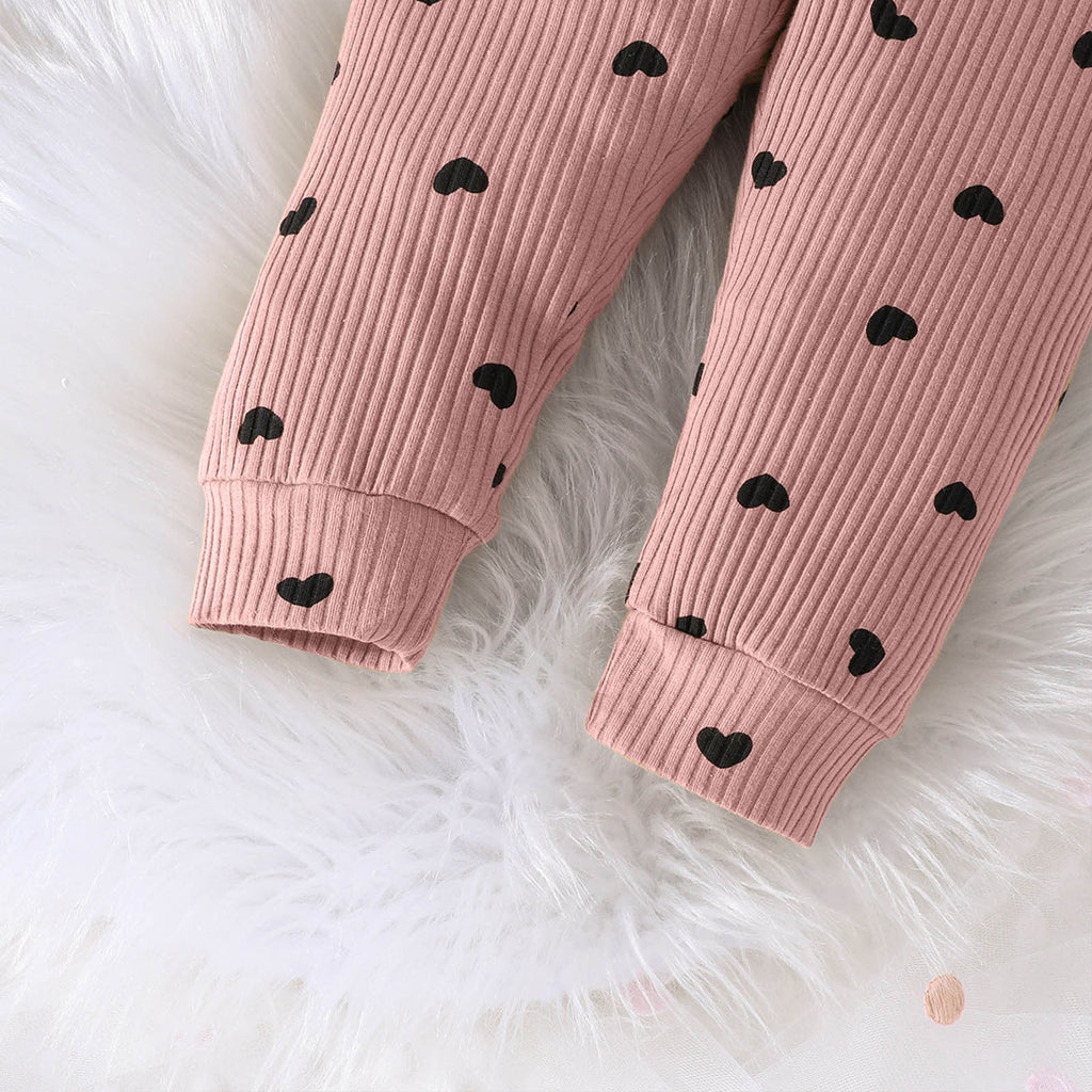 yillto Toddler Girls 2 Piece Set Crew Neck Print Long Sleeve Pullover Top Stretch Waist Straight Leg Pants Set