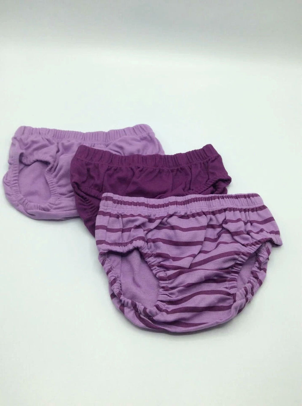 Hanes Unisex Baby Flexy 3 Pack Diaper Covers Layette Set, Purple, 0-6 Months Us