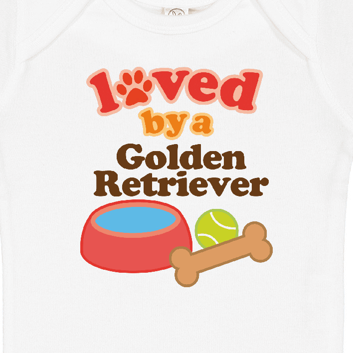 Inktastic Golden Retriever Loved by a Boys or Girls Baby Bodysuit