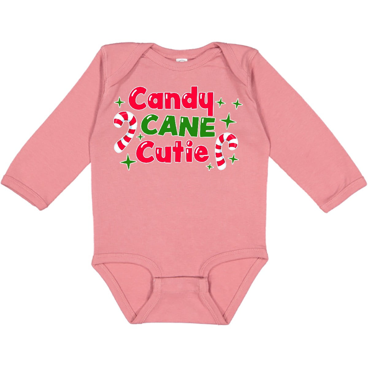 Inktastic Christmas Candy Cane Cutie with Candy Canes Boys or Girls Long Sleeve Baby Bodysuit